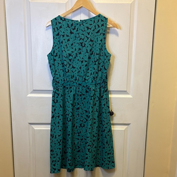 LOFT Teal & Black Sleeveless Midi Dress - Picture 6 of 9